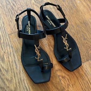 Saint Laurent Cassandra sandals. Lightly worn. Like new